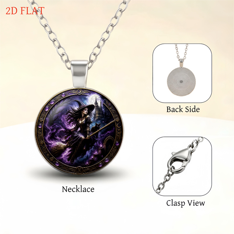 5pcs Halloween Witch Theme Jewelry Set